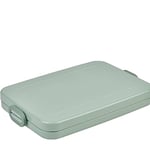 Mepal Lunch Box Flat - Lunch Box To Go - For 2 Sandwiches or 4 Slices of Bread - Snack & Lunch - Lunch Box Adults - Nordic sage