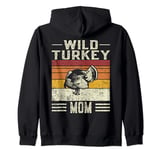 Best Turkey Mom Women - Vintage Wild Turkey Zip Hoodie