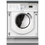 Indesit Push&Go 7kg 1200rpm Integrated Washing Machine - White BIWMIL71252UKN