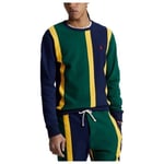 Polo Ralph Lauren Mens Shorts and Jumper Set Green Yellow Navy Striped Size M
