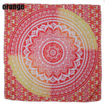 Indian Mandala Tapestry Yoga Mat Beach Towel Orange