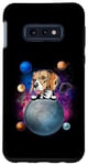 Coque pour Galaxy S10e Beagle On The Moon Galaxy Funny Dog In Space Puppy Lover