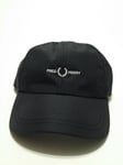 Fred Perry Mens Black Sports Twill Cap One Size Adjustable Strap