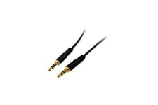 StarTech.com 3.5mm Audio Cable - 10 ft - Slim - M / M - AUX Cable - Male to Male Audio Cable - AUX Cord - Headphone Cable - Auxiliary Cable (MU10MMS) - ljudkabel - 3 m