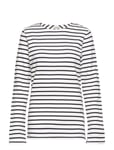 By Malene Birger Ellora T-shirts & Tops Long-sleeved Vit [Color: SOFT WHITE ][Sex: Women ][Sizes: XXS,XS ]