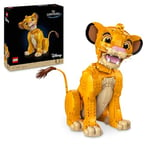 LEGO Disney Young Simba the Lion King, Collectible Animal Figure Building Set, Model Kit for Adults to Build, Home or Office Decor, Nostalgic Gift Idea for Women, Men, Her, Him and Fans 43247