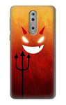 Red Cute Little Devil Cartoon Case Cover For Nokia 8