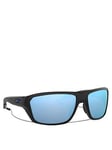 Oakley Rectangle Black Frame Blue Lens  Sunglasses - Black