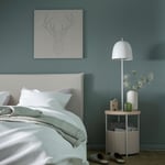 IKEA IKEA TRINDSNÖ golvlampa, vit metall/björkfaner, metall/björkfaner Fotdiameter: 37 cm
