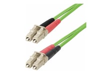 StarTech.com 10m (30ft) LC to LC (UPC) OM5 Multimode Fiber Optic Cable, 50/125µm Duplex LOMMF Zipcord, VCSEL, 40G/100G, Bend Insensitive, Low Insertion Loss, LSZH Fiber Patch Cord - patchkabel - 10 m. - grøn