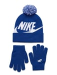 Nan Swoosh Pom Beanie Glv Set / Nan Swoosh Pom Beanie Glv Se Blue Nike