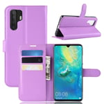 huawei Huawei P30 PU Wallet Case Purple