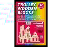 Kukuryku Kukuryku0673 74 Pieces Wooden Trolley Blocks, Natural, Multi-Color