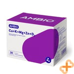 AMBIO Potassium Magnesium Calcium Zinc Vitamin D3 Soluble Powder 30 Satchets