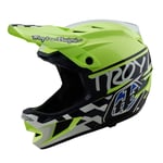 Troy Lee Designs Design D4 Fifty-50 Poly Full Face Helmet - Navy / Glo Yellow Medium Navy/Glo