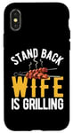 Coque pour iPhone X/XS Stand Back Wife is Grilling Barbecue rétro