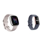Fitbit Sense 2 Health and Fitness Smartwatch with built-in GPS,advanced features & Charge 3 Advanced Fitness Tracker with Heart Rate, Swim Tracking & 7 Day Battery