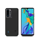 Battery Case for Huawei P30 Pro, 5000mAh Rechargeable Extended Battery Charger Case for Huawei P30 Pro,Portable External Backup Battery Power Bank Charging Case, Black