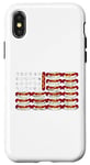 Coque pour iPhone X/XS Hot Dog Drapeau américain 4 juillet patriotique été barbecue drôle