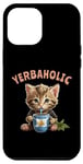 Coque pour iPhone 15 Plus Yerba Mate Cat Herbaholic