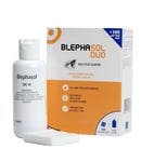 twin pack Blephasol Duo Eyelid Hygiene 2x 100ml Lotion 200 Pads Bundle