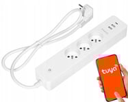 Orno Förlängningskabel Till 3 Uttag Till Jord Och Strömbrytare 2Xusb, Tuya Smart Wi-Fi, Balta