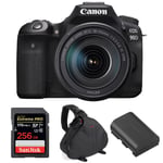 Canon EOS 90D + 18-135mm IS USM + SanDisk 256GB Extreme PRO UHS-I SDXC 170 MB/s + Canon LP-E6N + Sac | Garantie 2 ans