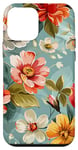 Coque pour iPhone 12 mini Fleur Florale Belles Fleurs Et Feuilles Vertes