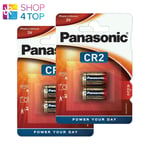 4 Panasonic Photo Lithium CR2 Batteries DLCR2 KCR2 CR17355 2BL Exp 2032 New