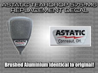 ASTATIC 575-M6 TEARDROP cb radio mic microphone Decal Sticker self adhesive b