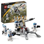 LEGO 75345 Star Wars Pack de Combat des Clone Troopers de la 501ème Légion, Jouet de Construction, 4 Minifigurines, Canon Anti-Véhicule AV-7, Lanceur