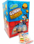 100 st Crazy Candy Factory Gummy Burger - Wine Gummy Mini Burger - Hel låda