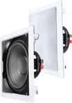 E-audio 12" In-wall Or Ceiling Sub-woofer 2x8ohms 180W White B415A