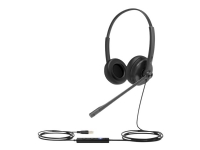 Yealink UH34 Lite Dual UC - Headset - på örat - kabelansluten - USB - svart - för Yealink SIP-T43, T46, T48, T53, T54, T57, VP59, T58, VP59
