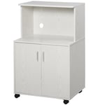 Kitchen Storage Unit Microwave Cart Trolley Cabinet Wheels Shelf