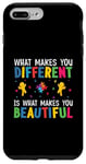Coque pour iPhone 7 Plus/8 Plus Ce qui vous rend différent, c'est ce qui vous rend belle autisme