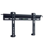 BRATECK 32"-55" Fixed TV Wall Mount. Economic and Ultra Slim. Max. Load 45kgs. Integrated Bubble Level. Low Profile (19mm). Suitable for Flat and Curved TV. Max VESA 400 x 200. Black (p/n: PLB-40E)