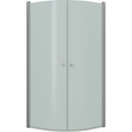 Dansani Match hörndusch, modell E+E, 89x89 cm, frostat glas, satin profil