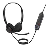 Jabra Engage 40 Wired Stereo Headset with Inline Call Control, Noise-Cancelling 2-Mic Technology, Ultra-Lightweight Design and USB-A Cable - MS Teams Certified, works with all other platforms - Black