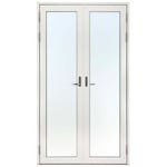 SP Fönster Parfönsterdörr Balans Helglasad Aluminium Pardörr 3-Glas 200x200 Hö
