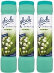 3 x Glade Shake 'n' Vac Lily Of The Valley Carpet Cleaning Powder 500gm