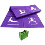 YEDENGPAO 8Mm Yoga Pads Fitness Mat PVC Material for Exercise Gymnastics Mats Fold Fitness with Yoga Bag,Purple