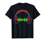 Funky Headset Headphones Beat Music Disco Fan T-Shirt
