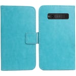 Lankashi PU Flip Leather Case For Doro 1370/1372 2.4" Wallet Folder Folio Cover Skin Protection Protector Shell Book-Style (Blue)