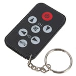 Yaootely Universal IR TV Remote Control 7 Keys with Keychain Black