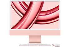 iMac Apple iMac 24" ecran retina 4,5K 512Go SSD 8Go RAM Puce M3 CPU 8 coeurs GPU 10 coeurs Rose Nouveau