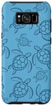 Coque pour Galaxy S8+ Joli motif floral tortue de mer bleu marine corail et coquillage