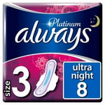 Always Platinum Pads Night 8 per pack