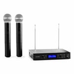 2-Channel VHF Wireless Microphone Set 1 x Receiver + 2 x Hand LED Equipment