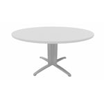 Table de réunion ronde Maldive Graphite, blanc, gris, hêtre, chêne moyen, poirier, wengé, acacia clair, acacia foncé, chêne veiné ou chêne grisé